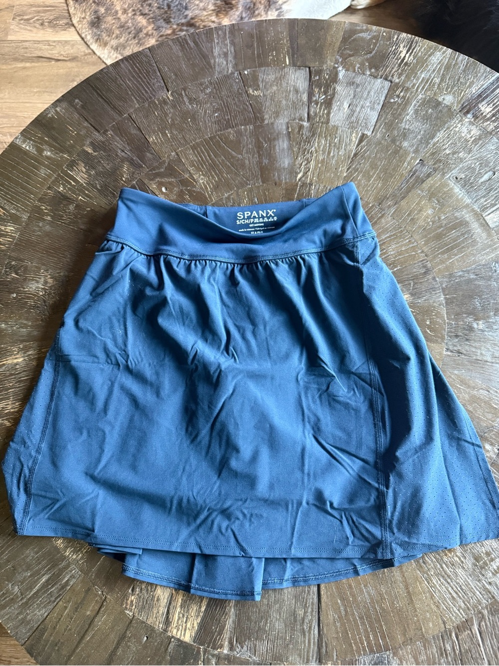 SPANX Navy Blue Mini Skirt